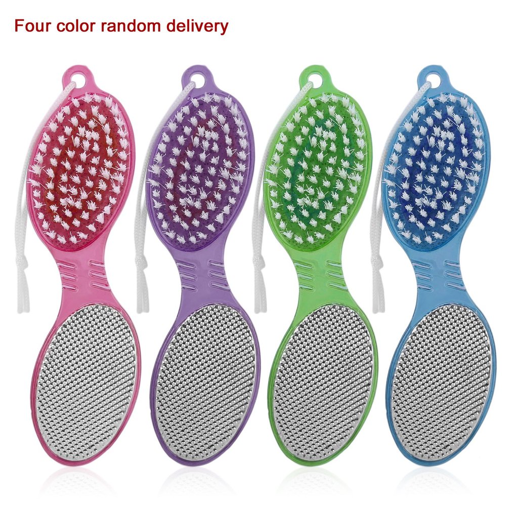 4 In 1 ABS Multi-Color Pedicure Tool Foot Nail Buffer Brush Callus Rasp Scrubs Pumice Stone Beauty & Health