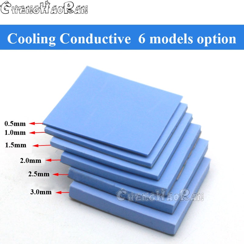 1pc New GPU CPU Heatsink Cooling Conductive Silicone Pad 30mm*30mm*0.5/1.0/1.5/2.0/2.5/3.0mm Thermal Pad high quality