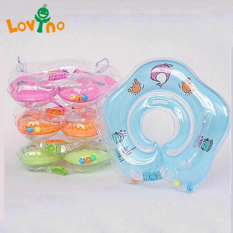 Swimming Baby Accessories Neck Ring Tube Safety Infant Float Circle for Bathing Inflatable Flamingo Inflatable Water