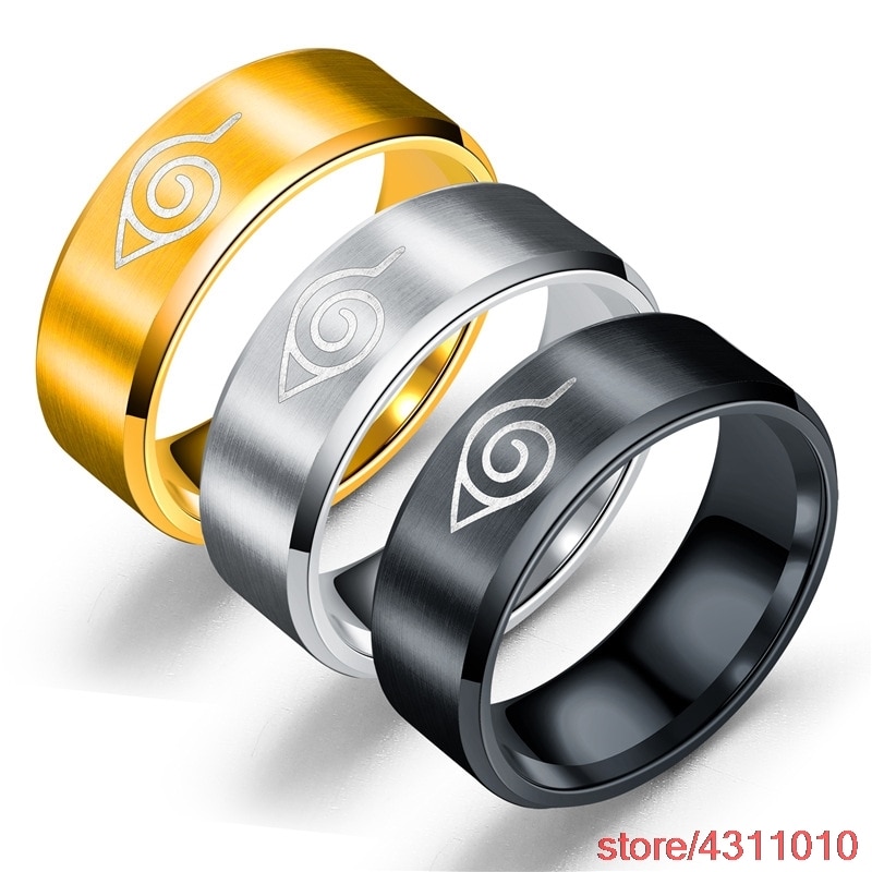 Anime cosplay finger Rings fashion 8mm Men women Rings Stainless Steel jewelry Finger Ring charm accessories