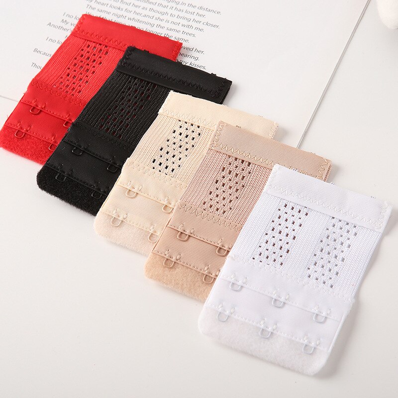 Bra Strap Extender Bra 2 Rows 3 Hooks Buckle Extenders Black White Red Strap Buckle Extension Women Intimates Accessories