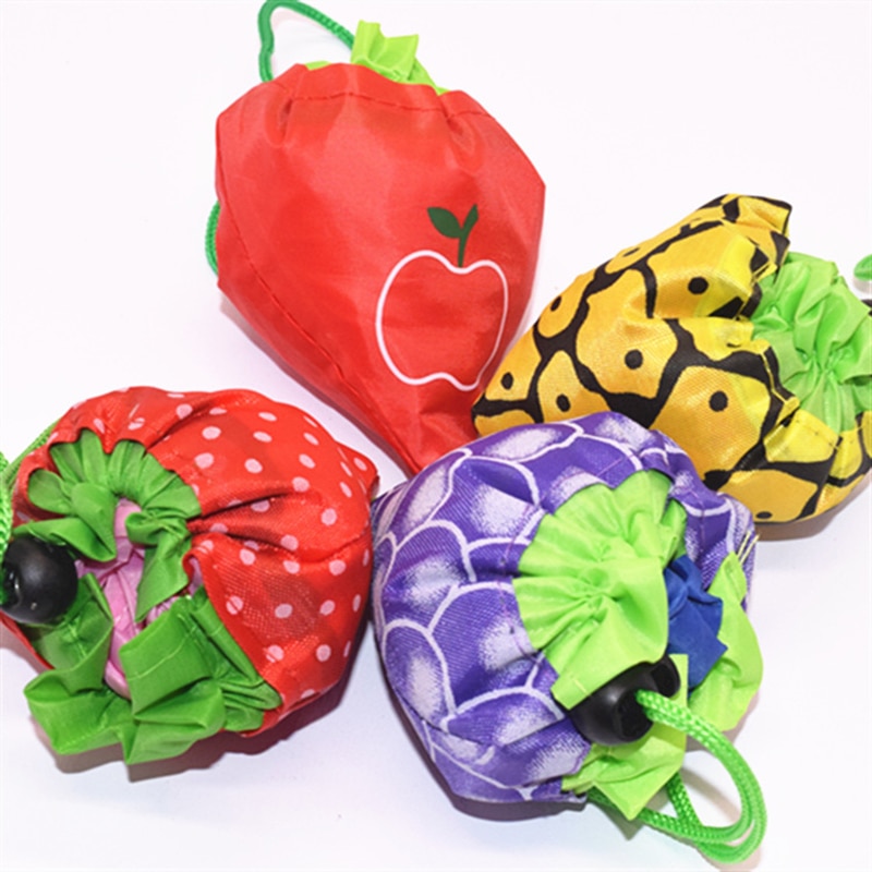 Women Shopping Bag Cute Fruit Storage Tote Bag Reusable Folding Grocery Bag For Girls Portable Eco Pouch Bags High Quality
