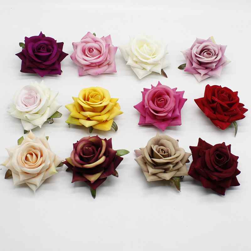 New fashion artificial rose flower female hairpin girl wedding party hairpin handmade hair accessories