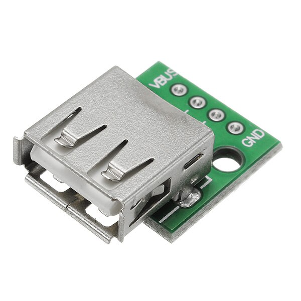 USB 2.0 female head to DIP 4p straight plug adapter board has been welded mobile phone power data cable