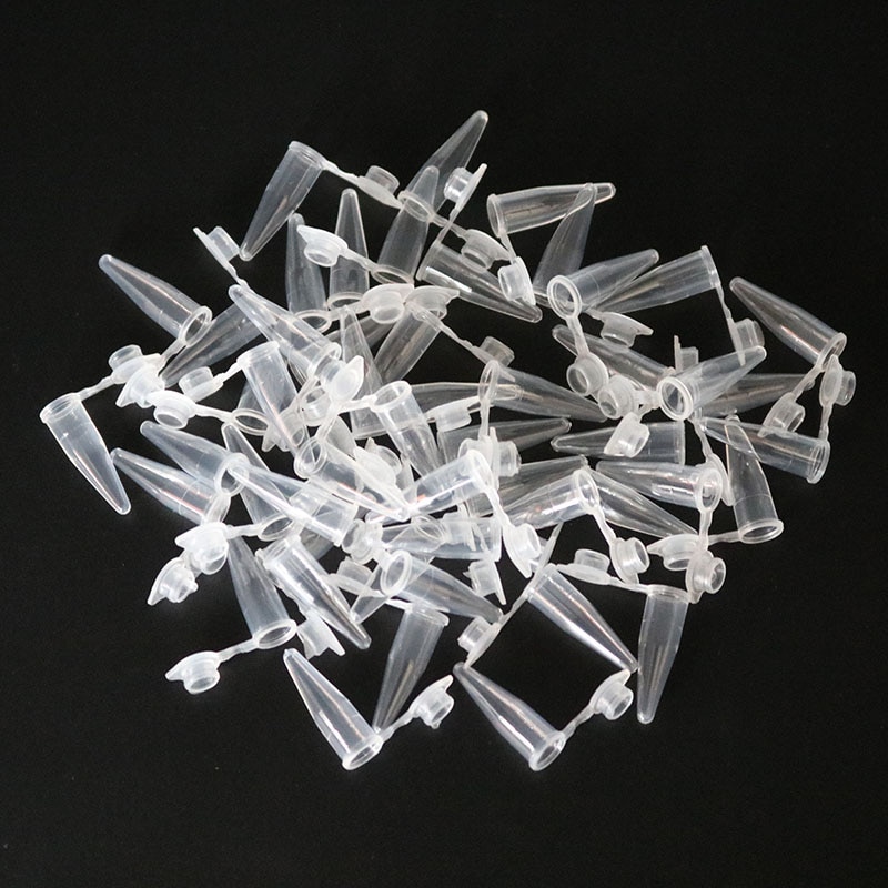 Wholesale Micro 0.2ml Centrifuge Tube 50 Test Tubes Transparent Plastic Tube Container Science Laboratory Test Accessories Lid