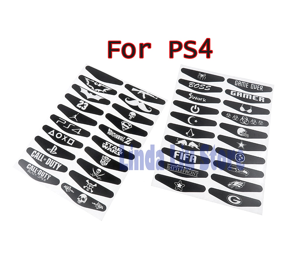 20pcs=1set For PlayStation 4 PS4 ps4 slim pro LED Light Bar Cover Decal Skin Sticker Controller Led Lightbar Film Stickers
