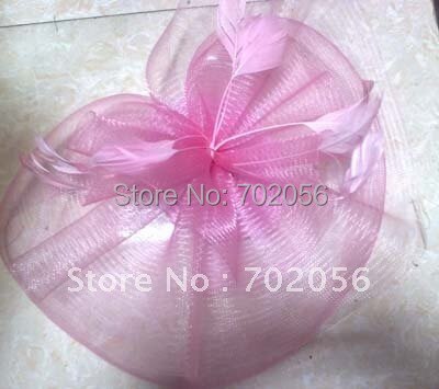 Mini Top Hat Fascinator Feather Birdcage Veil Accessory Fur Veil Bow Feather Barrette 20pcs/lot#1950